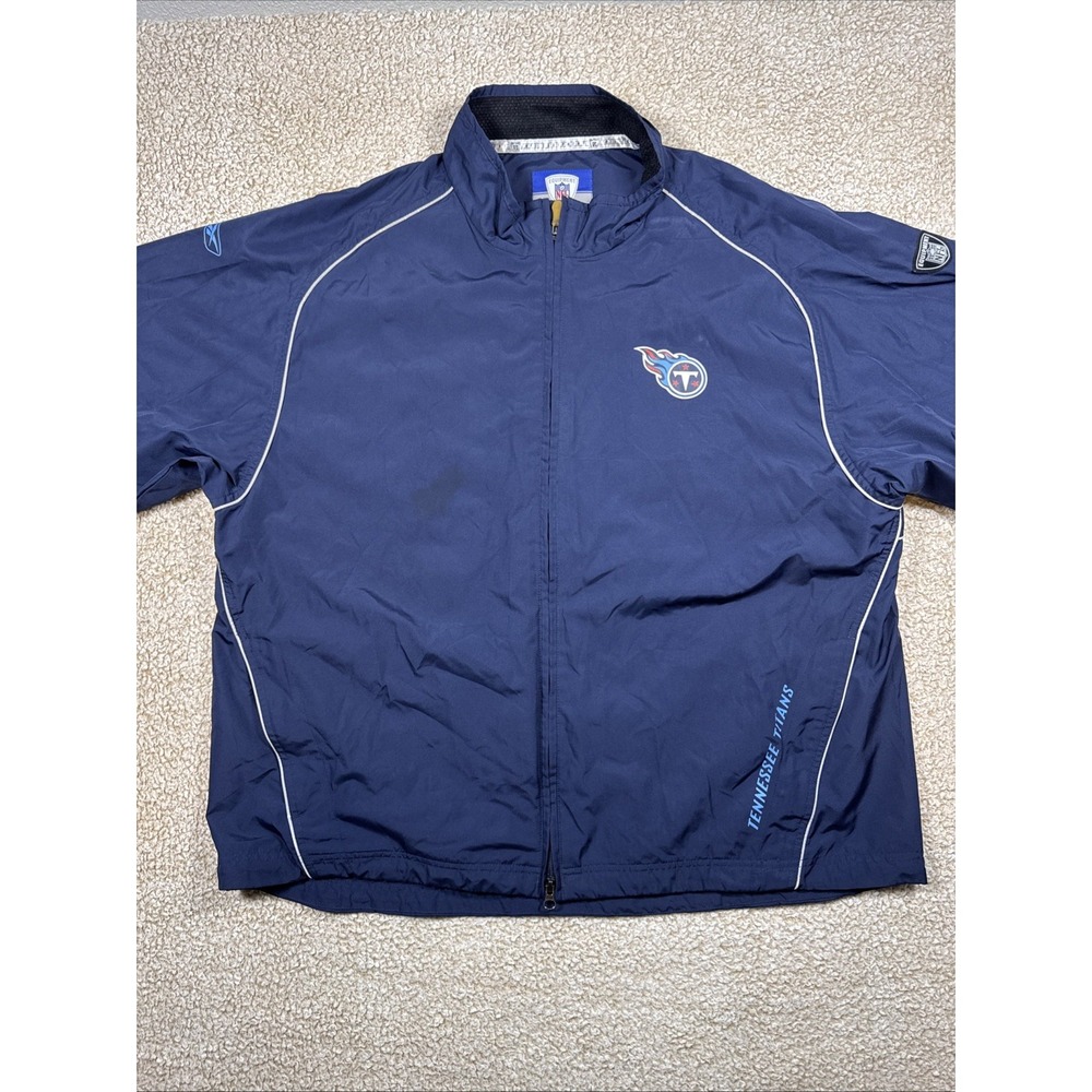 Reebok NFL Equipment Onfield Tennessee Titans Wind Breaker Jacket Mens XL